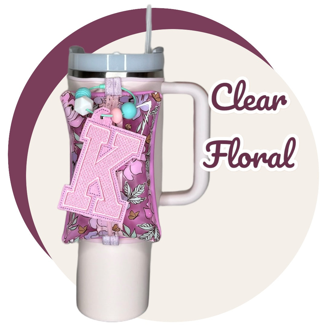 Tumbler Pouch - Clear Floral