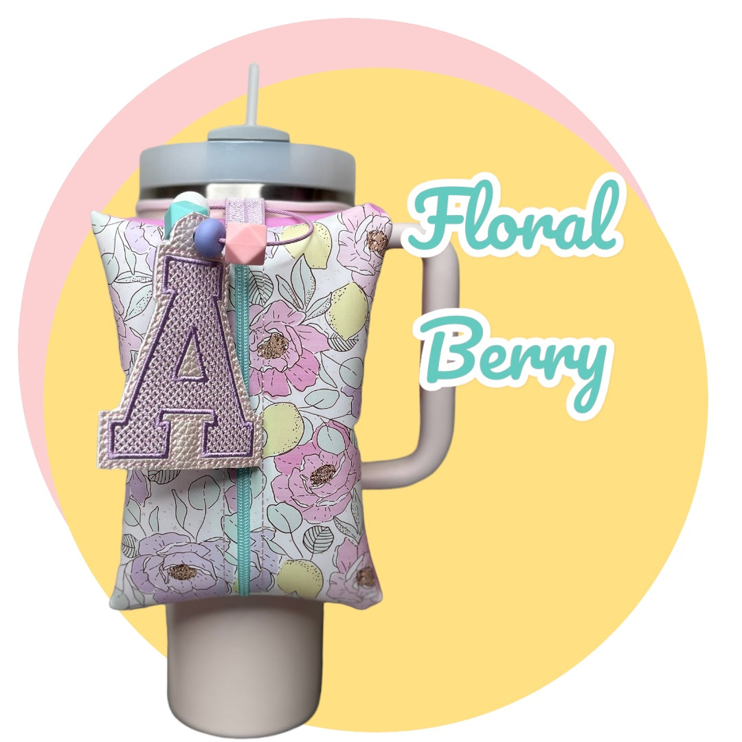 Tumbler Pouch - Floral Berry