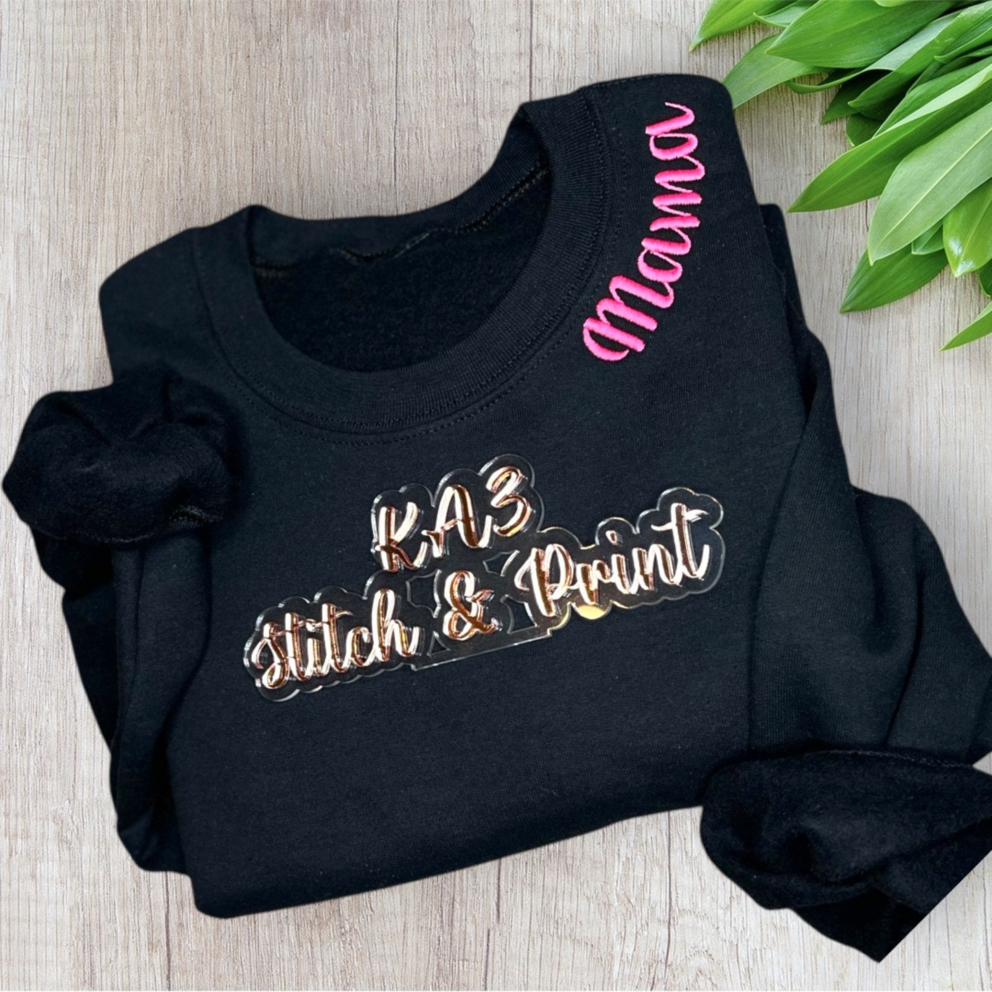 Custom Embroidered Neckline Sweatshirt