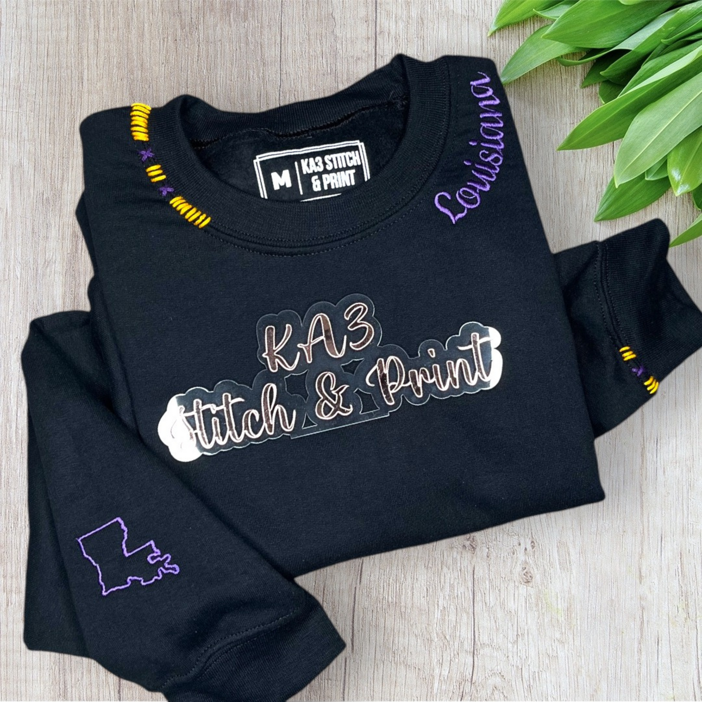 Custom Embroidered Neckline Sweatshirt