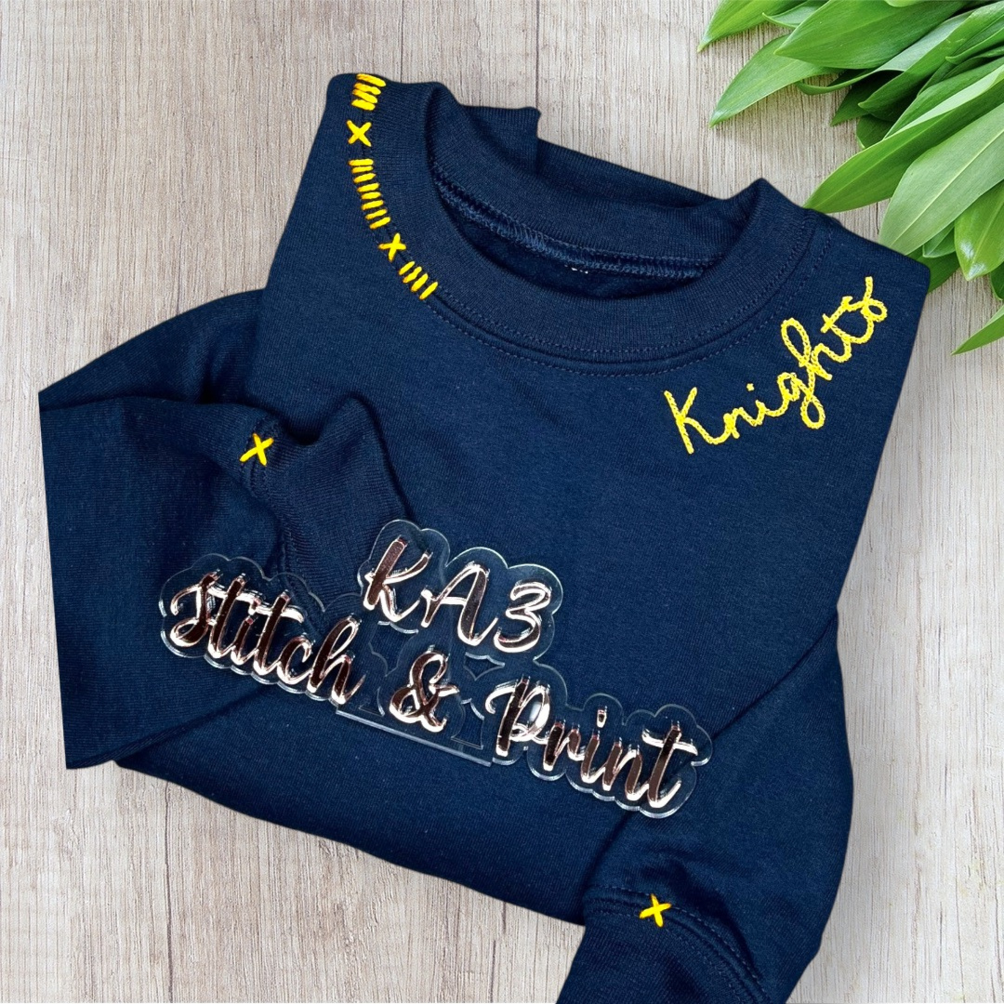 Custom Embroidered Neckline Sweatshirt