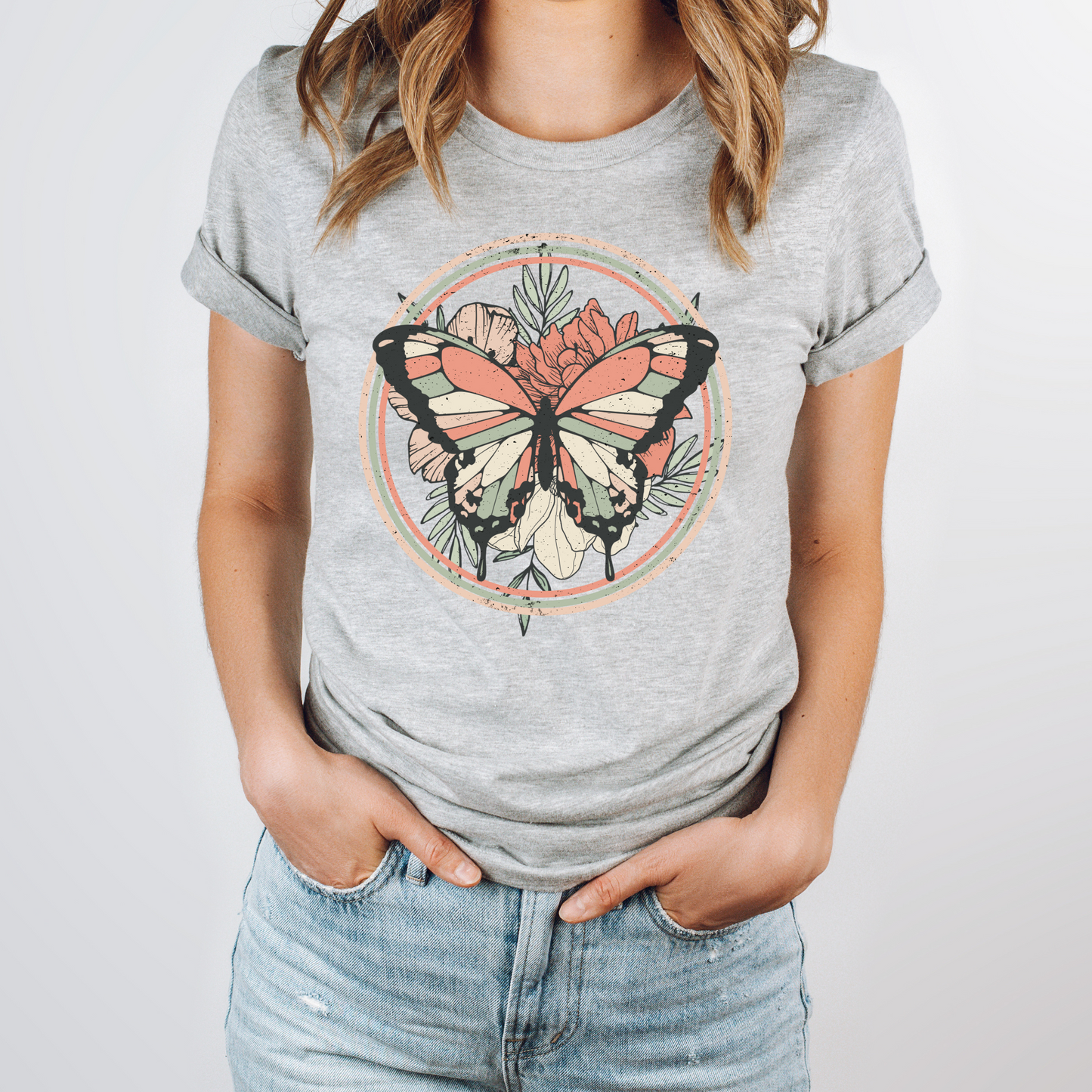 Floral Butterfly Graphic Tee