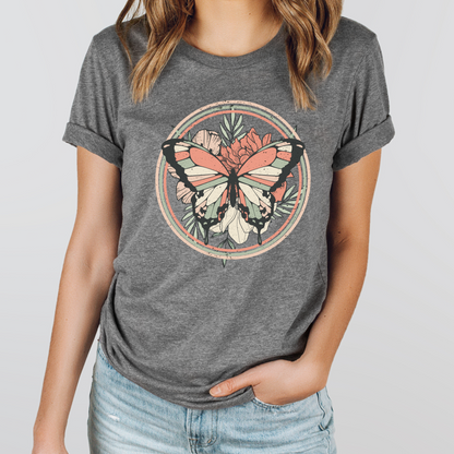 Floral Butterfly Graphic Tee